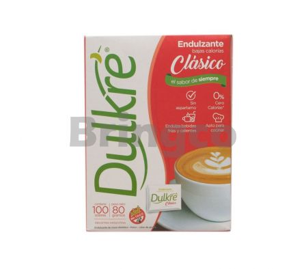 Edulcorante en Polvo Dulkre Clasico Caja x 100 Sobres