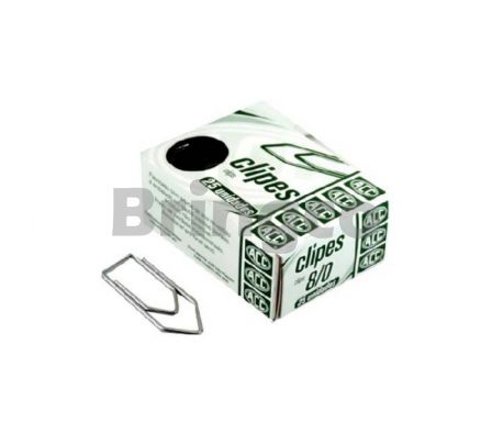 Clip Metalico Triangular ACC Plateado Nro. 8/0 Caja x 25 und