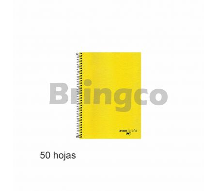 Cuaderno Universitario Avon Tapa Dura con diseño Cuadriculado 48 hojas