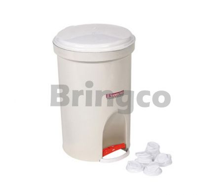 Basurero Plastico Redondo con Pedal San Remo Colores Surtidos 13,5 L und