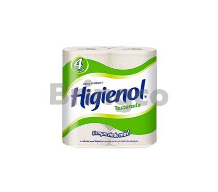 Papel Higienico Hoja Simple Higienol Texturado 30 Mts Paq x 4 und