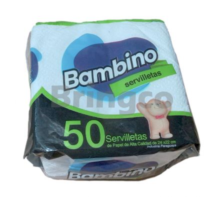 Servilleta de Papel Bambino Paq x 50 und