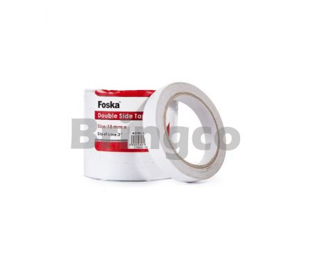 Cinta Doble Faz Aro Grande Foska Blanco 18 mm x 18 Mts und (Br)