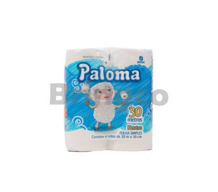 Papel Higienico Paloma Perfumado 30m Paq x 4 und