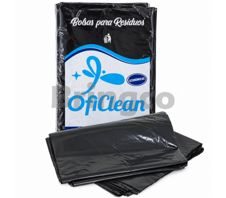 Bolsa para Residuos Comun Oficlean Negro 100 L Paq x 10 und