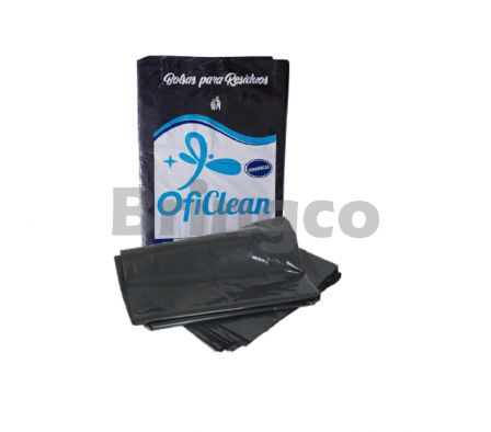 Bolsa para Residuos Comun Oficlean Negro 100 L Paq x 10 und