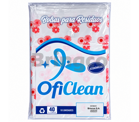 Bolsa para Baño Oficlean 40 L paq x 10 und