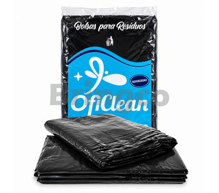 Bolsa para Residuos Reforzado Oficlean Negro 70 L Paq x 10 und