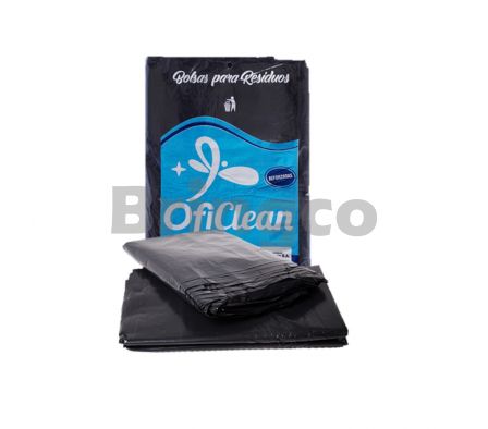 Bolsa para Residuos Reforzado Oficlean Negro 70 L Paq x 10 und