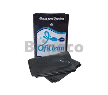 Bolsa Para Residuos Comun Oficlean Negro 80 L paq x 10 und