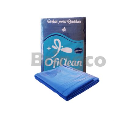 Bolsa para Residuos Reforzado Oficlean Azul  200 L Paq x 10 und