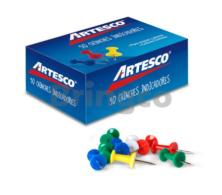 Pinchapapel Artesco Colores Surtidos caja x 50 und (Br)