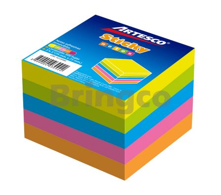Notas Autoadhesivas Artesco Neon 7,5 x 7,5 Cubo x 500 und (Br)