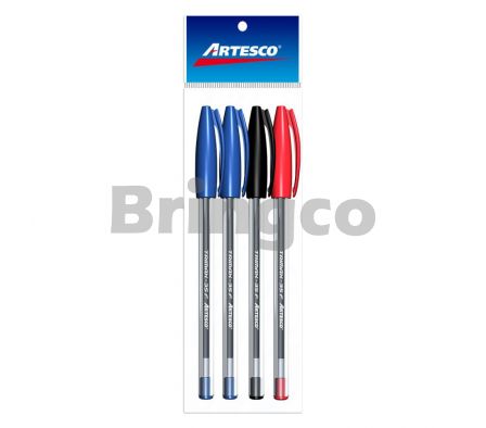 Boligrafo Trimax Artesco CR35F AANR Paq x 4 und (Br)