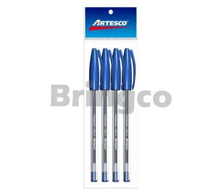Boligrafo Artesco Trimax 35F Azul Paq x 4 und (Br)