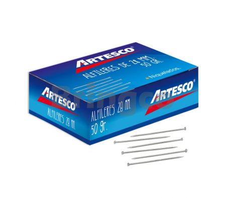Alfiler Metalico Artesco 28mm Caja x 50gr (Br)