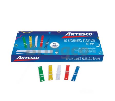 Grampa Macho Hembra Artesco Plastico Colores Surtidos Caja x 50 und (Br)