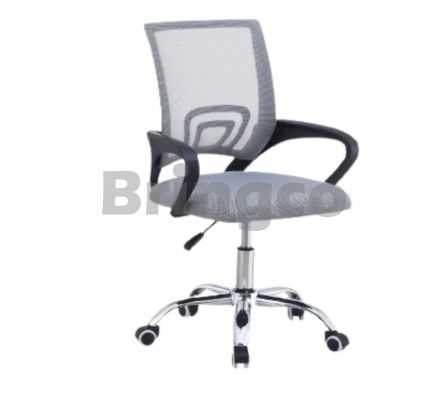 Silla Secretaria 3101 Sweden Gris Base Cromada und (Br)