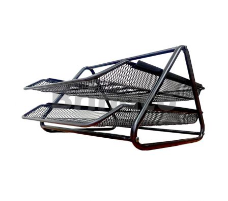 Bandeja Metalico de Escritorio Doble Foska Negro und (Br)