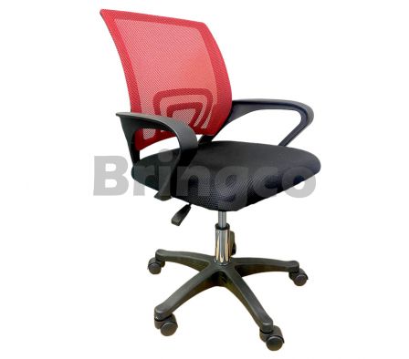 Silla Secretaria 3101 Norway Negro y Rojo Base PP Unidad (Br)