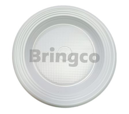 Plato de Plastico Hondo Ibras Blanco 21cm paq x 10 und (Br)