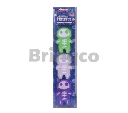Borrador para Lapiz Skeletos Artesco Paq x 3 und (Br)