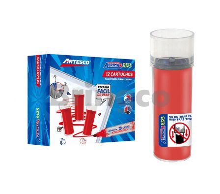 Recarga para Marcador Acrimax R123 Artesco Rojo Und (Br)