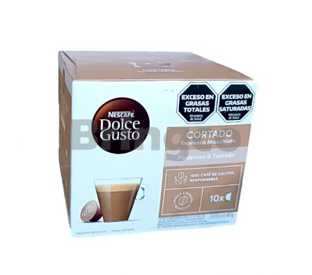 Cafe para Maquina Nescafe Dolce Gusto Cortado Caja x 10 Capsulas