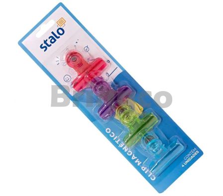 Iman para Pizarra Clip 50mm Stalo Colores Surtidos Paq x 4 und