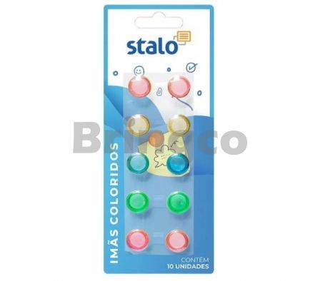 Iman para Pizarra Redondo 15mm Stalo Transparente Paq x 10 und