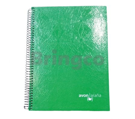 Cuaderno Universitario Avón Tapa Dura Verde Una Raya 200 hojas